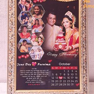 💛 গোল্ডেন কাপল কাস্টম ফটো ফ্রেম – Romantic Gift for Love 💑