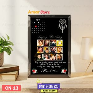 🖤 ব্ল্যাক মেমোরি কোলাজ ফটো ফ্রেম – Multiple Photo Custom Gift 📸