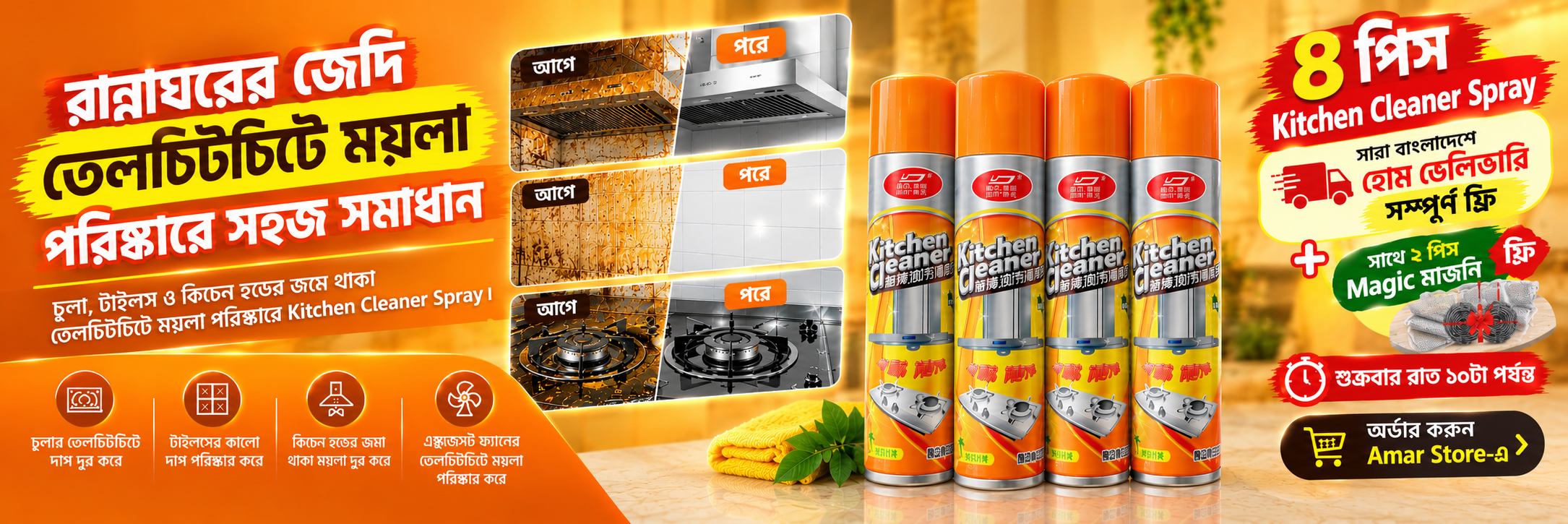 Kitchen Cleaner Promotional Banner for Website